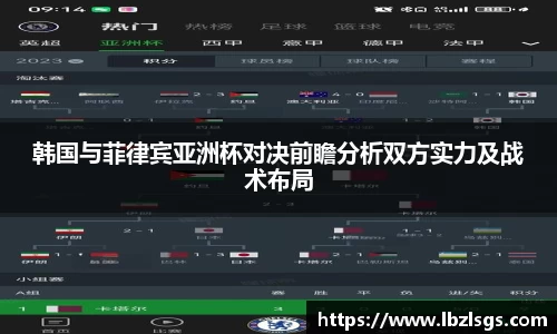 韩国与菲律宾亚洲杯对决前瞻分析双方实力及战术布局